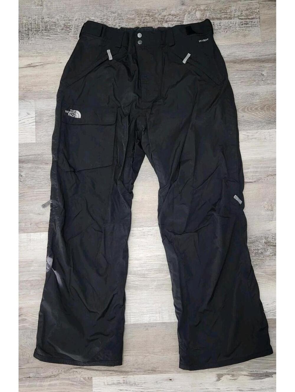 The North Face Hyvent Ski Pants Mens Extra Large Black Lined Waterproof